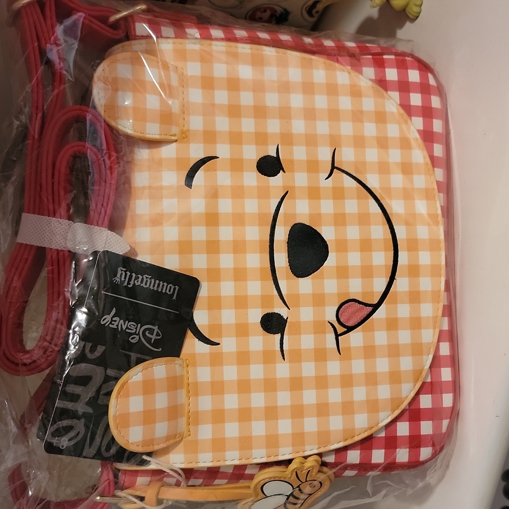 Loungefly Disney Winnie the Pooh Gingham crossbody and wallet NWT